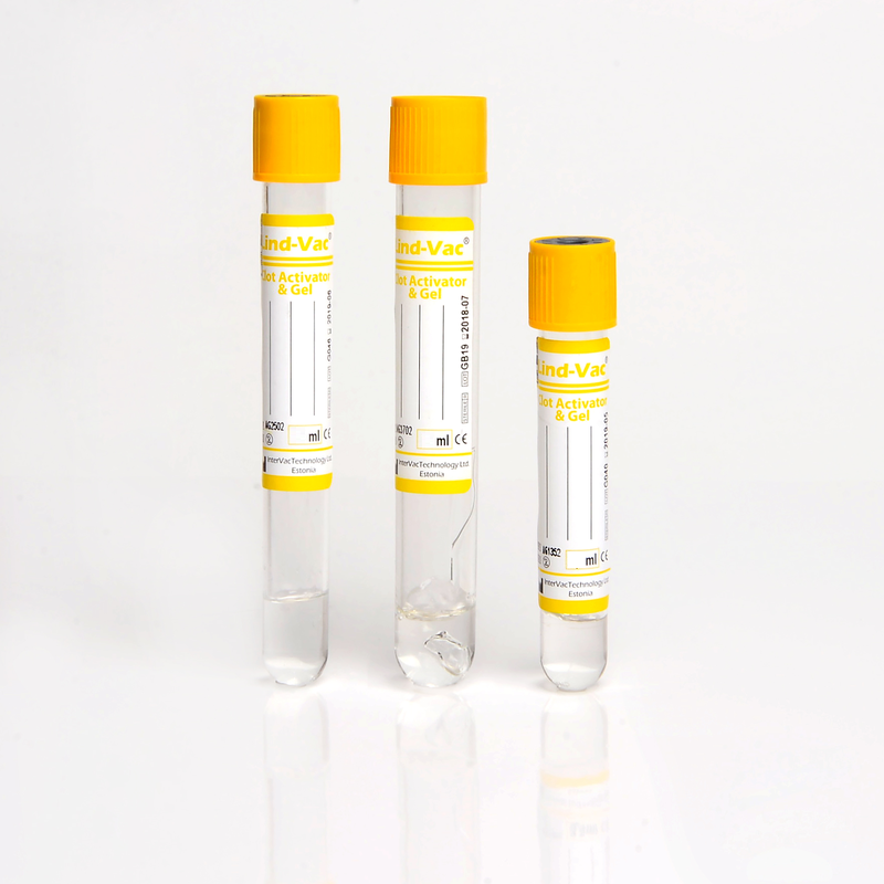 Вакуумна Пробірка Lind-Vac®,Активатор згортання та розділяючий гель, 2 мл